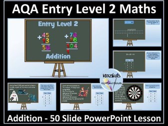AQA Entry Level 2 Maths - Addition - PowerPoint Lesson