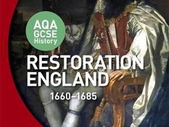 All Course Notes for Restoration England, 1660-1685 (AQA GCSE History)