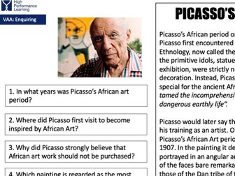 Guided Reading - African Art - Pablo Picasso