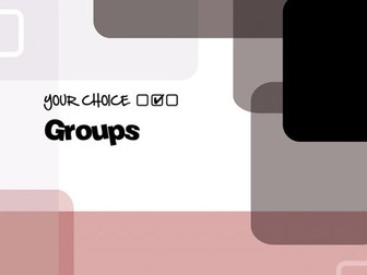 Groups Programme
