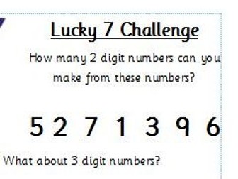 Maths Challenges - place value