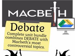 Macbeth: DEBATE-Lessons, Practice, Graphic Organizers- Digital and Printable!