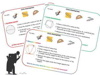 Circle Theorems Investigation Task