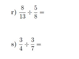 Dividing fractions worksheet (with solutions)