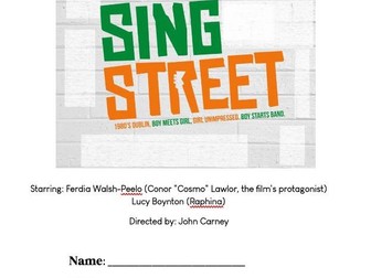 Sing Street Key Moment Booklet / Workbook Junior Cycle English