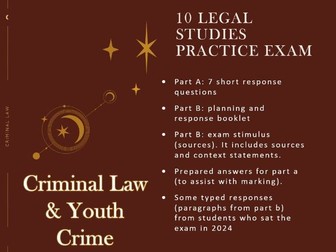 Legal Studies - Criminal Law – Practice Exam