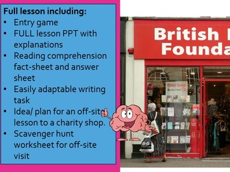 Functional Skills English EL3/L1 adaptable for EL1/ EL2  pack (3/4 FULL lessons) - Charity shops.