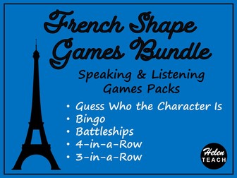 French Shape Vocabulary Games BUNDLE