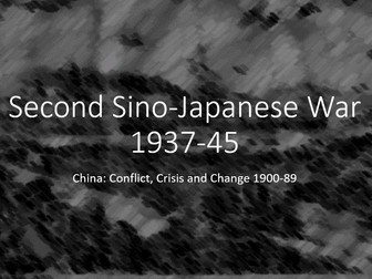 Second World War - Sino-Japanese War 1937
