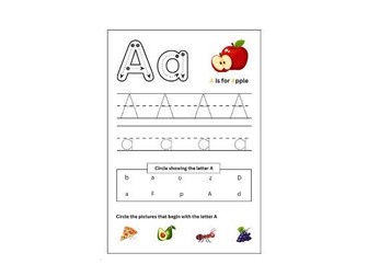 Printable Worksheet Tracing Alphabet A - Z