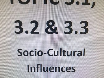 Edexcel GCSE PE Socio-Cultural Influences