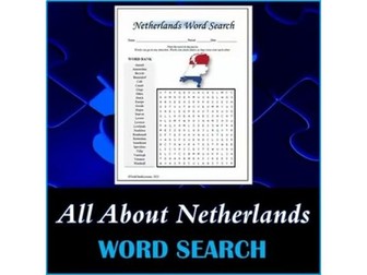 All About Netherlands Word Search Puzzle