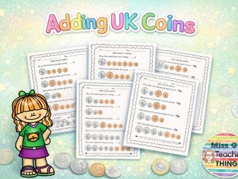 Year 1 / Year 2 maths:  adding UK coins - money