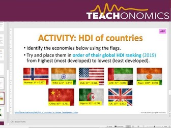 19. Human Development Index (HDI) - Economic Development - Edexcel A-Level Economics - Theme 4
