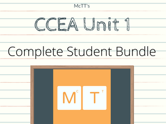 CCEA GCSE Unit 1 Student Booklet Bundle