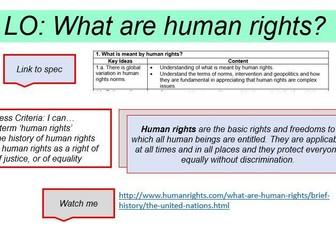 Human Rights Lessons OCR A-Level