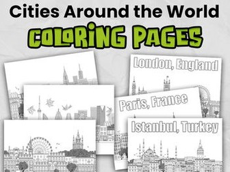 Cities around the World Skyline Coloring Pages | Global communities