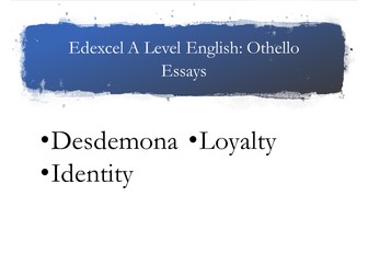 Edexcel A Level Othello Essays
