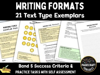 Writing Type Practice Booklet with 21 WJEC Text Types