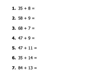 Addition expanded method - number line