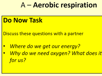 WJEC Triple Biology Topic 2 - Respiration and the respiratory system - Powerpoint