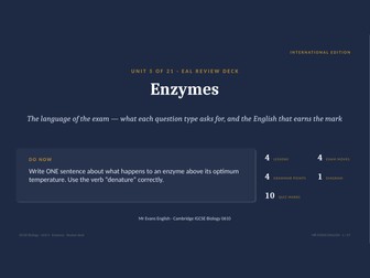 IGCSE Biology 0610 U5 Enzymes — EAL