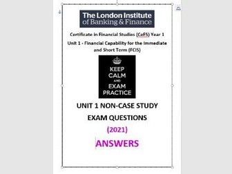 L3 - CeFS - UNIT 1 EXAM BOOKLET ANSWERS BY TOPIC 2021-22