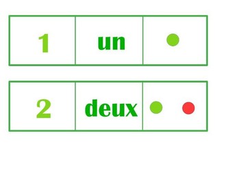 3 -part cards - French numbers 1-10