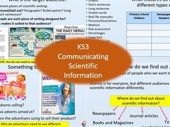KS3 - Communicating Scientific Infomation