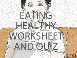 Healthy relationship, eating healthy and caffeine quizzes and worksheets bundle.