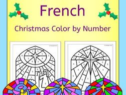 French Christmas Color by Number
