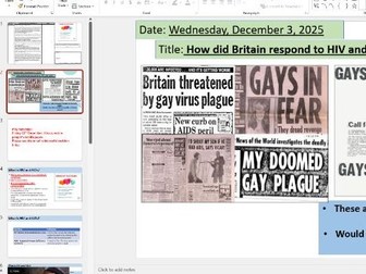 OCR B GCSE people's health 6- AIDS crisis and responses