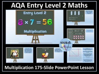 AQA  Entry  Level  2 Maths - Multiplication - PowerPoint Lesson