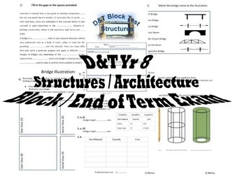 DT - Yr 8 Structures - Architecture - Block exam – PDF Version