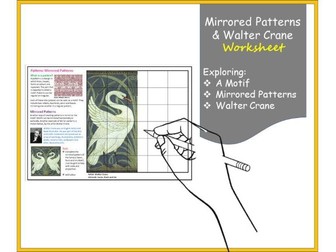 Art cover work/cover lesson worksheet - Mirrored Patterns
