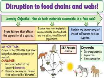 Disruption to food chains and webs KS3 Activate Science