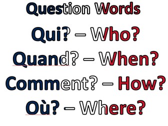 French Display - Questions and key phrases