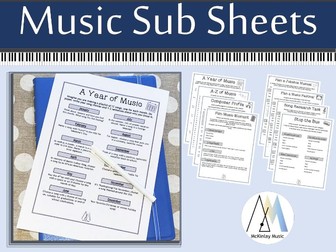 Music Sub/Cover Worksheets