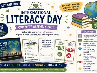 International Literacy Day 2026 | Whole-School Assembly Pack | KS1–KS3