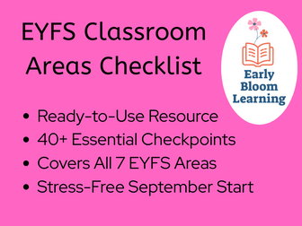The Ultimate September Setup Checklist for Reception Classroom Areas