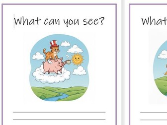 What can you see? CVC word sentence writing.