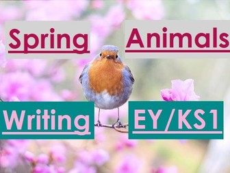 SPRING ANIMALS Writing Sheet Stack, KS1