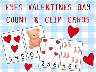 Valentines Day - Count & Clip Cards