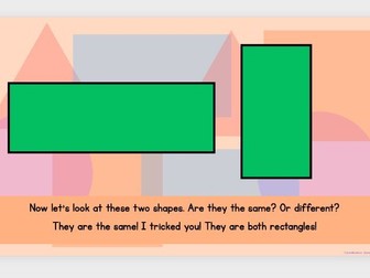 EYFS Maths: Comparing 2D Shapes (Same or Different? Interactive Lesson)