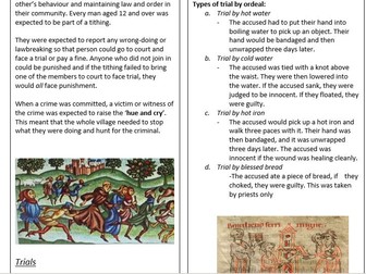 Anglo-Saxon/Norman Crime and Punishment