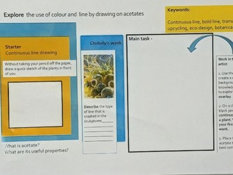 KS4 Worksheet to explore the work of artist Dale Chihuly