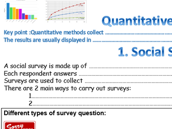 AQA GCSE SOCIOLOGY RESEARCH METHODS REVISION WORKSHEETS POWERPOINT