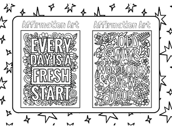 Affirmation Art: 22 Mindful Colouring Sheets