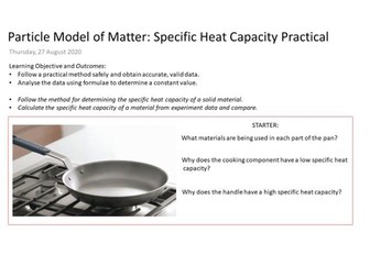 Specific Heat Capacity Practical Lesson