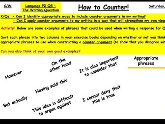 AQA English Language Paper 2 Question 5 - Counter Argument